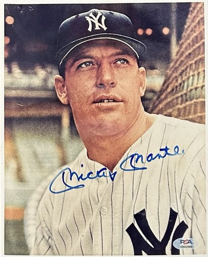Mickey Mantle Signed 8x10 Framed Photo Ny Yankees Mint Hof Autograph PSA Loa Coa