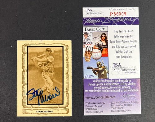 Stan Musial Signed 1980 Cramer Card Mint Bold Auto StL Cardinals HoF JSA COA