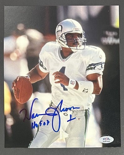 Warren Moon Signed 8x10 Photo Seattle Seahawks HOF 06 PSA 10 GEM MINT AUTO LOA