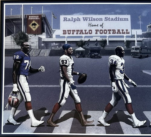 Buffalo Bills Bison 16x20 Litho Photo Bruce Smith Jim Kelly Thurman Thomas Reed