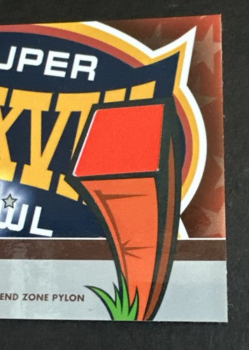 2004 Topps Super Bowl XXXVIII Game Used End Zone Pylon Deshaun Foster Panthers
