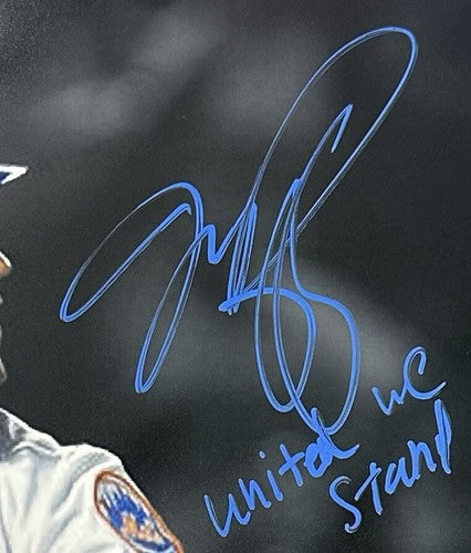 Mike Piazza Signed United We Stand Hr 16x20 9/11 Photo Framed Mets auto Fanatics