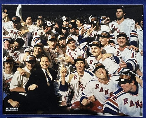 1994 Rangers Signed Suede Framed Envelope Photo SC Patch 10 Auto Leetch Steiner