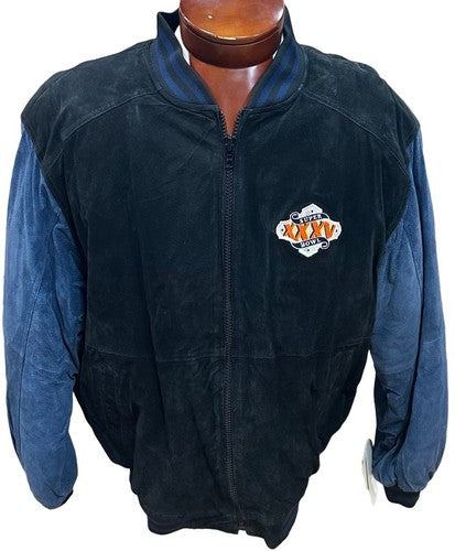 Giants Ravens Super Bowl XXXV Carl Banks G-III Suede Jacket NFL Licensed New Tag