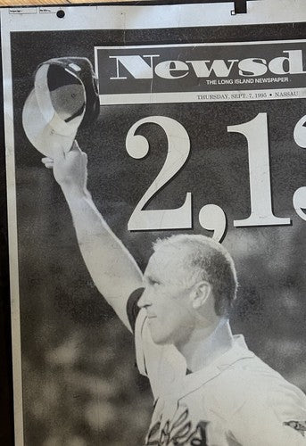 Cal Ripken Jr 2131 Iron Man Record 9/7/ 1995 Newsday printing plate 1/1 Original