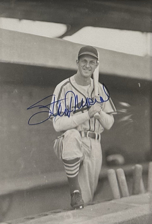 Stan Musial Signed 9x11 Suede Framed Photo Cardinals Autograph PSA COA HOF