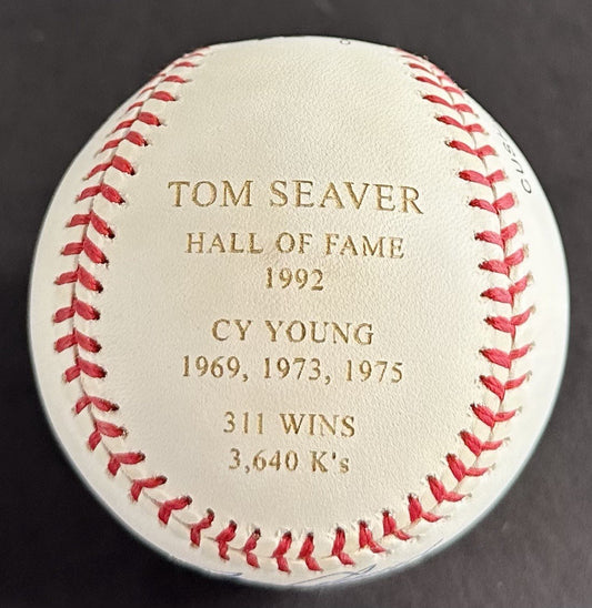 Tom Seaver Mets Signed Official NL HOF Stat Baseball Mint Auto Le /250 CBM COA