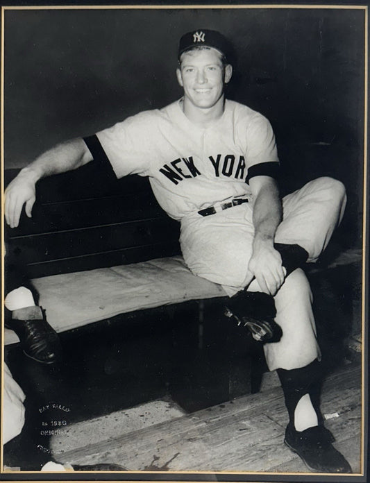 Mickey Mantle 11x14 Framed Original Ray Gallo 1956 Photo New York Yankees HOF