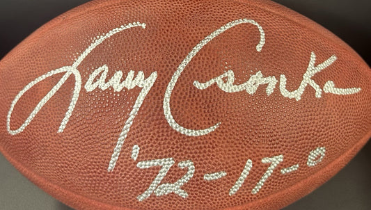 Larry Csonka Signed Wilson Pro NFL Football Dolphins 1972 17-0 Auto Fanatics HOF