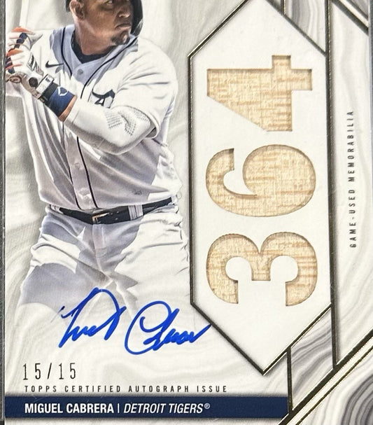2022 Topps Luminaries Home Run Kings Miguel Cabrera Auto Relic 15/15 Sealed