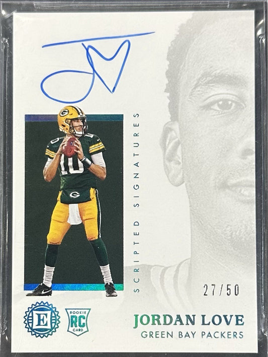 2020 Panini Encased Jordan Love RC Scripted Sapphire /50 BGS 9.5/10 Auto Rookie