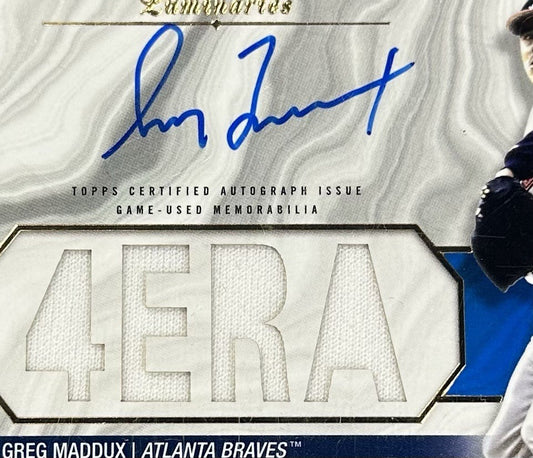 2022 Topps Luminaries Masters of Mound Greg Maddux Auto ERA Patch /10 Sealed HOF