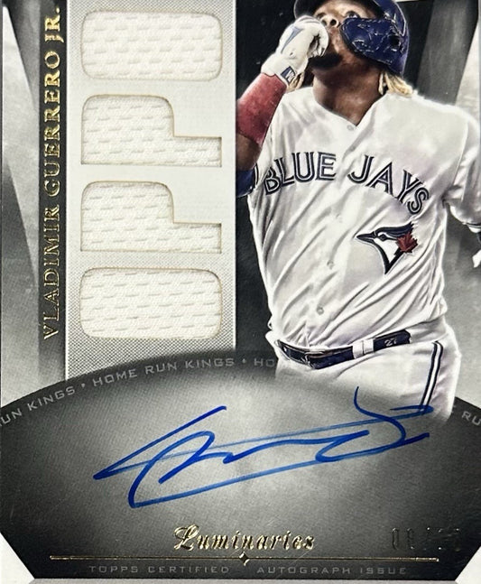 2021 Topps Luminaries Hr Kings Vladimir Guerrero Jr Blue Auto Patch /15 Toronto