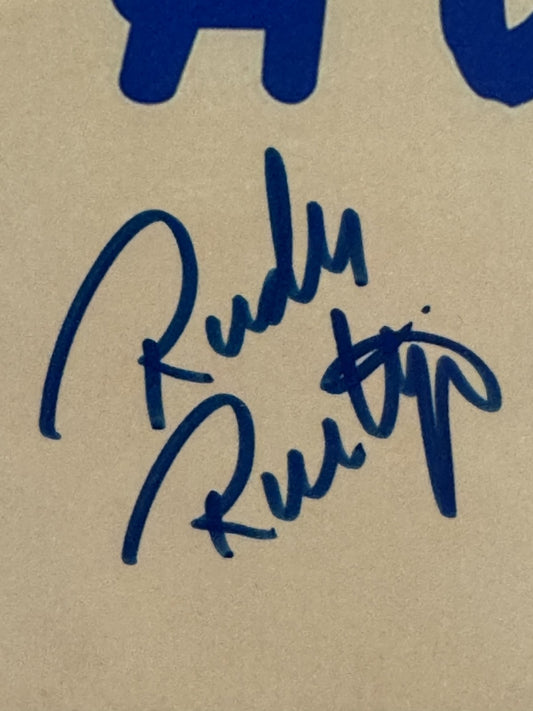Rudy Ruettiger Signed Notre Dame Play Like A Champion 8x10 Photo Framed Auto COA