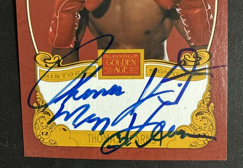 Thomas Hearns 2013 Panini Golden Age Mint Hit Man Auto Card #TH Boxing Legend