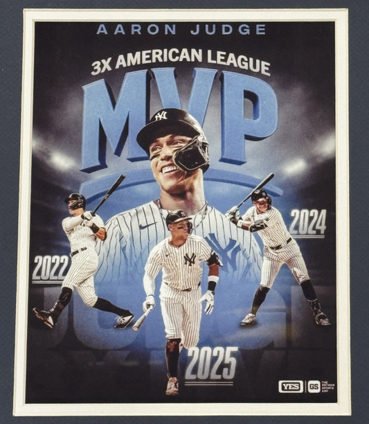 Aaron Judge NY Yankees 3x Mvp Framed Photo Collage Display 23x27 Gift