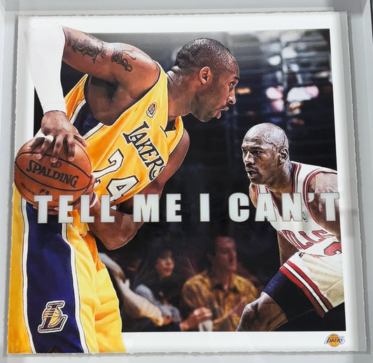 Kobe Bryant & Michael Jordan Framed 3d Photo Shadowbox Tell Me I Can't LA Lakers