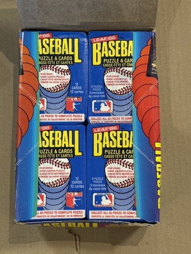 1986 Donruss Leaf Baseball Unopened Wax Box Mint 36 Packs Fred McGriiff Rc Fasc