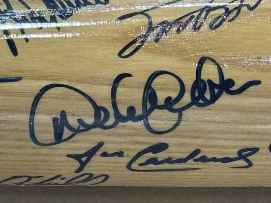 1998 Yankees Team Signed Bat /28 Auto Derek Jeter Rivera Torre Posada Goldin COA