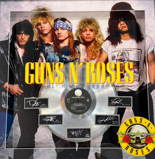 Guns N Roses 3D Platinum Album Appetite Destruction Framed Printed Auto Axl Rose
