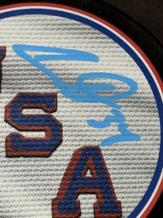 Auston Matthews Signed USA 2026 Olympics Hockey Puck Auto Fanatics Maple Leafs