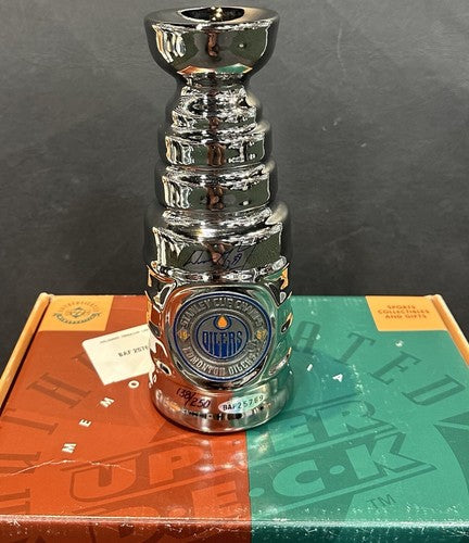 Wayne Gretzky Signed 1987 Mini Stanley Cup Trophy /250 Oilers Hof Auto UDA COA