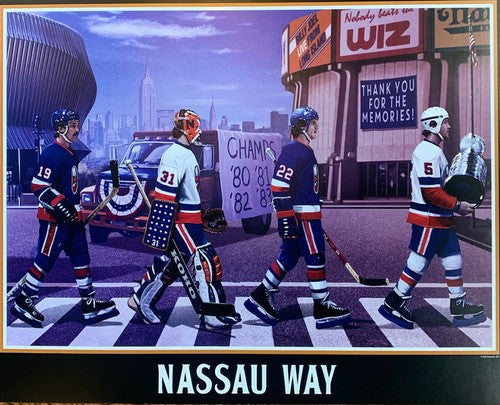 NY Islanders Nassau Coliseum Stanley Cup Litho Photo Framed Trottier Mike Bossy
