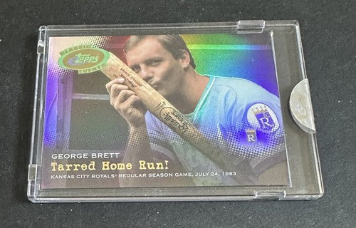 2005 eTopps George Brett #CE5 Classic Events Tarred Home Run Pine Tar SP Royals