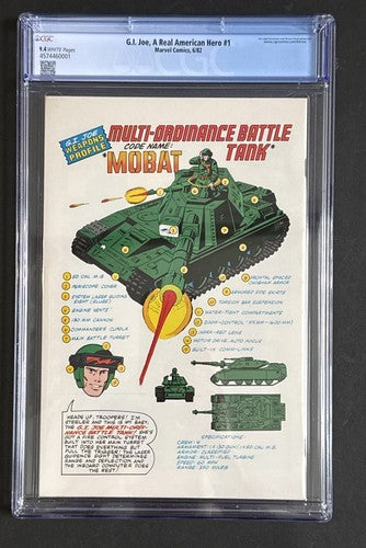 G.I. JOE: A REAL AMERICAN HERO #1 CGC 9.4 1982 1st Snake-Eyes Cobra Commander