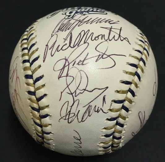 2002 AL All Star Team Signed Baseball 20 Auto Mariano Rivera MLB Holo COA