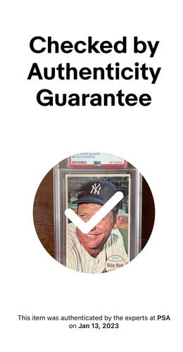 1964 Topps Giants Mickey Mantle Psa 7 Nm - Card Is Beautiful Razor Sharp Clean