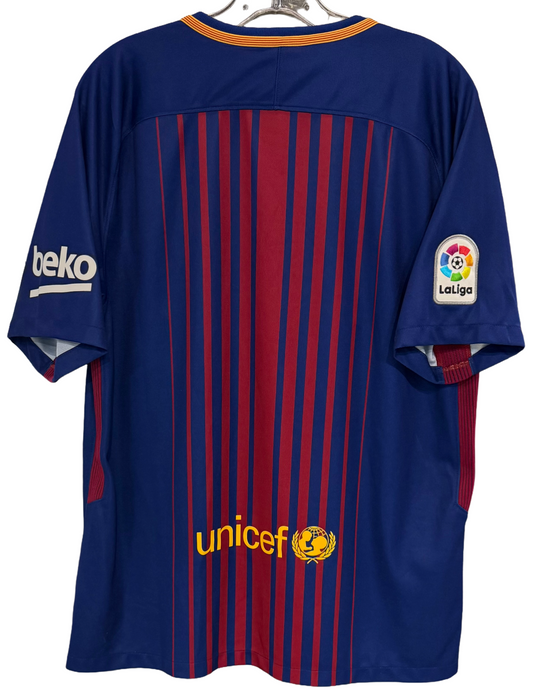 2017 Nike Authentic Dri Fit FC Barcelona Home Soccer Jersey Size L New WO Tags