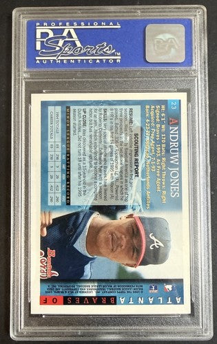 1995 Bowman Andruw Jones #23 Rookie PSA 9 Mint HOF Atlanta Braves Rc