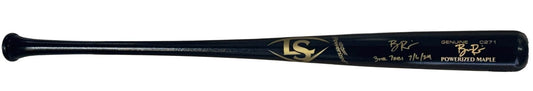 Ben Rice Signed Louisville Slugger Game Model Bat Yankees 3 Hr 7rbi Auto CX COA