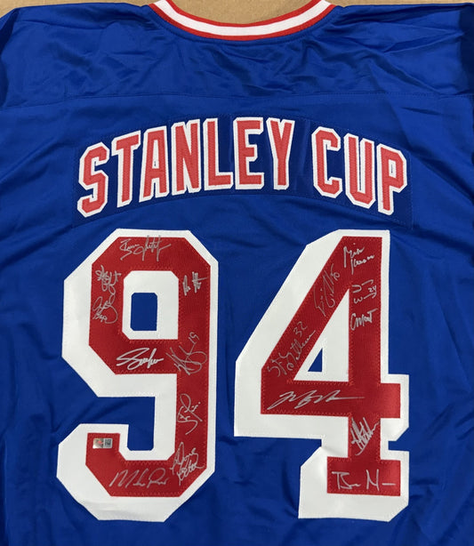 Ny Rangers 1994 Stanley Cup Team Signed Jersey 17 Auto Mark Messier Steiner Coa