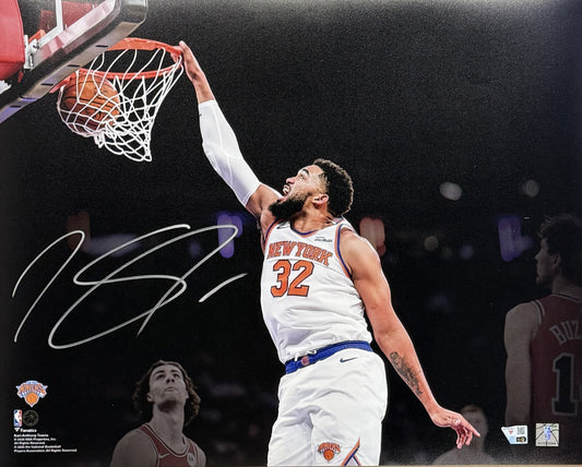 Karl Anthony Towns Signed 16x20 Framed Spotlight Photo NY Knicks Auto Fanatics