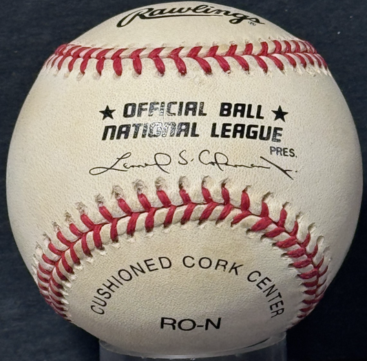 Chuck Yeager Air Force Pilot Signed Official NL Baseball Broke Speed Of Sound