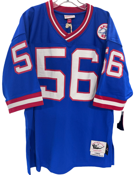 Lawrence Taylor Signed Mitchell & Ness Auth Jersey W/Patch Giants Auto Fanatics