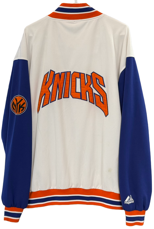 NY Knicks Vintage Majestic NBA Authentic Team Button Jacket Mens Size XXL NWOT