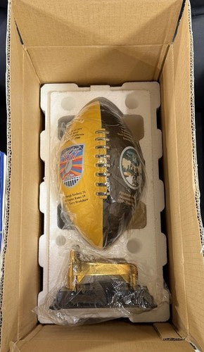 Danbury Mint Pittsburgh Steelers Super Bowl Dynasty Porcelain Trophy Bradshaw