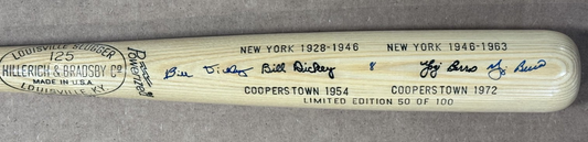 Yogi Berra Bill Dickey Signed LS Cooperstown LE Bat /100 Auto JSA LOA NY Yankees