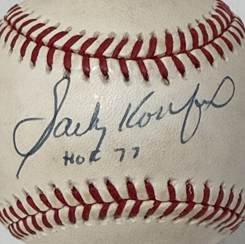 Sandy Koufax Dodgers Signed Official N.L Baseball Hof 72 Auto PSA Coa