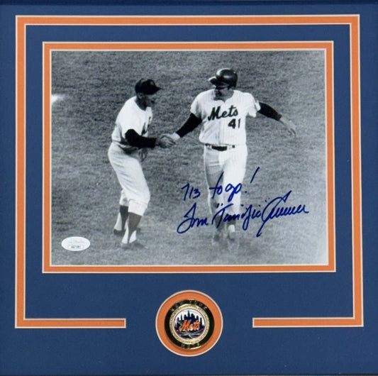 Tom Terrific Seaver Signed 8x10 Photo Framed 1st HR 713 To Go Auto Mets JSA COA