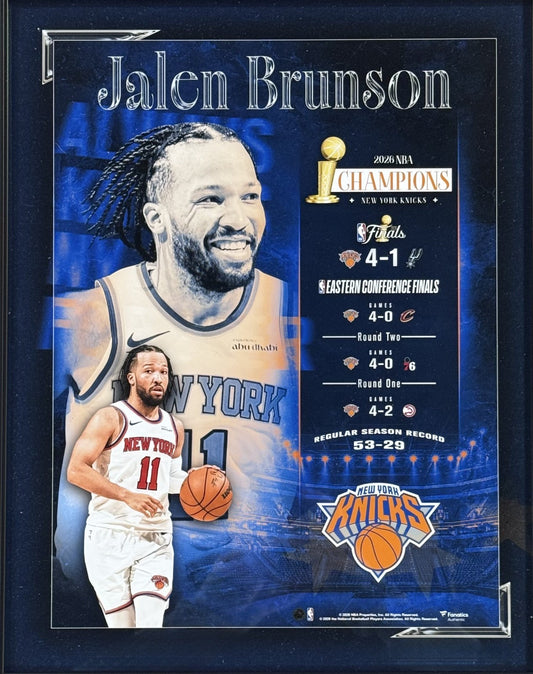Jalen Brunson 2026 NBA Finals Champions Framed 11x14 Photo MVP New York Knicks