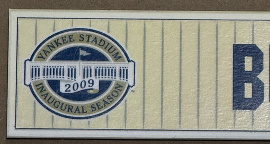 Bucky Dent NY Yankees Game Used 2009 Old Timers Day Locker Room Nameplate Coa