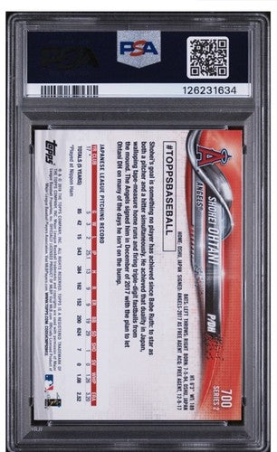 2018 Topps Shohei Ohtani Photo Variation #700 Batting Cage Rc PSA 9 Mint Rookie