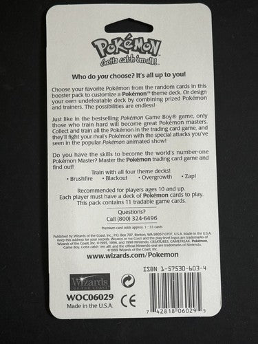 1999 Pokemon Base Set Unlimited Factory Sealed Blister Booster Pack Blastoise