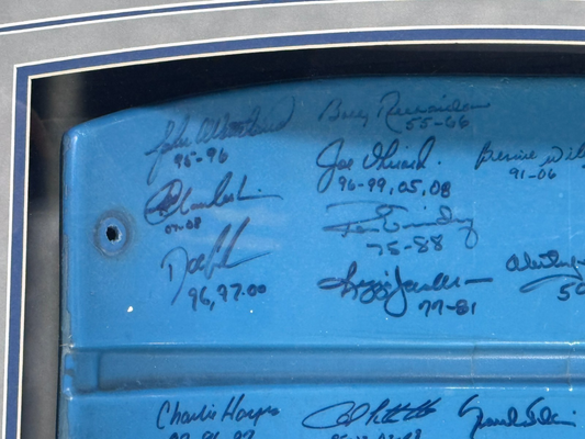 NY Yankee Legends Signed Yankee Stadium Seat Back Framed Shadowbox 39 Auto COA
