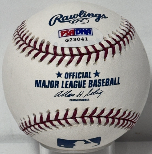 Bob Feller Signed Official Baseball HOF 62 Auto PSA COA Cleveland HOF