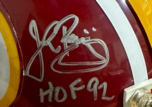 John Riggins Signed Redskins Riddell Mini Helmet HOF 92 Autograph Steiner COA